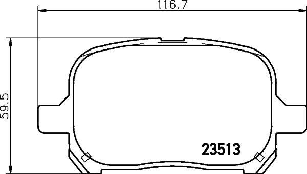 HELLA 8DB 355 009-351 - Bremžu uzliku kompl., Disku bremzes ps1.lv