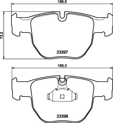 HELLA 8DB 355 009-301 - Bremžu uzliku kompl., Disku bremzes ps1.lv