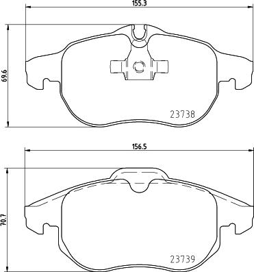 HELLA 8DB 355 009-311 - Bremžu uzliku kompl., Disku bremzes ps1.lv