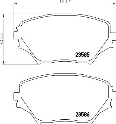 HELLA 8DB 355 027-721 - Bremžu uzliku kompl., Disku bremzes ps1.lv