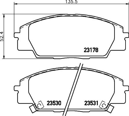 HELLA 8DB 355 009-731 - Bremžu uzliku kompl., Disku bremzes ps1.lv