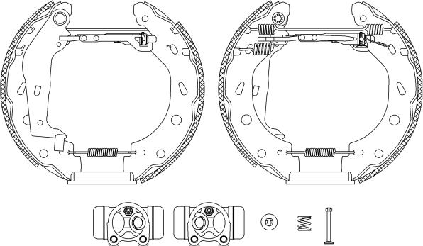 HELLA 8DB 355 004-941 - Bremžu loku komplekts ps1.lv