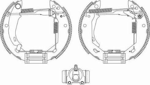 HELLA 8DB 355 004-951 - Bremžu loku komplekts ps1.lv