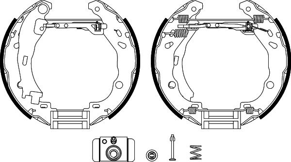 HELLA 8DB 355 004-911 - Bremžu loku komplekts ps1.lv