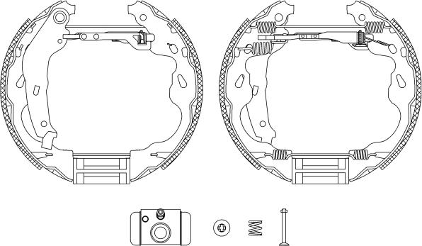 HELLA 8DB 355 004-931 - Bremžu loku komplekts ps1.lv