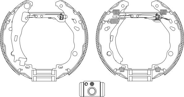 HELLA 8DB 355 004-921 - Bremžu loku komplekts ps1.lv