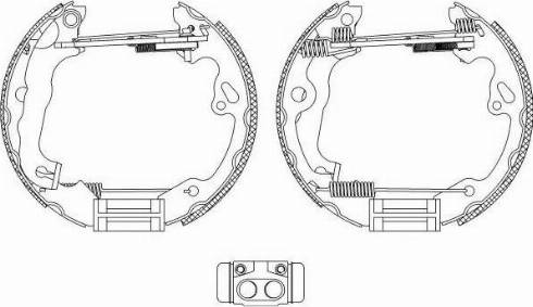 HELLA 8DB 355 004-971 - Bremžu loku komplekts ps1.lv