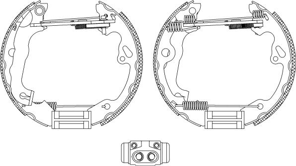 HELLA 8DB 355 004-491 - Bremžu loku komplekts ps1.lv