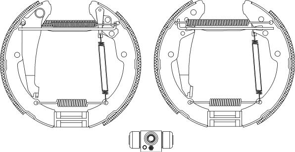 HELLA 8DB 355 004-461 - Bremžu loku komplekts ps1.lv