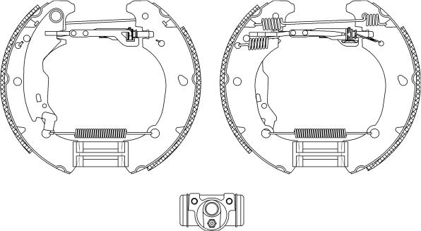 HELLA 8DB 355 004-481 - Bremžu loku komplekts ps1.lv