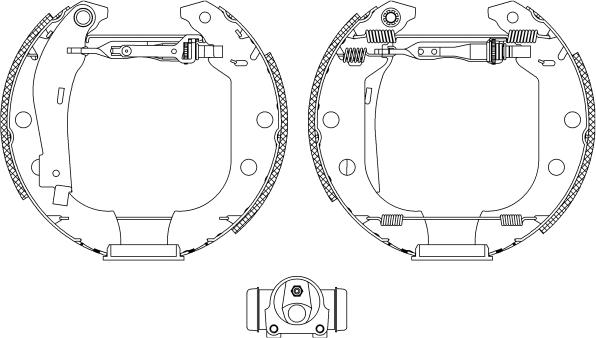 HELLA 8DB 355 004-591 - Bremžu loku komplekts ps1.lv