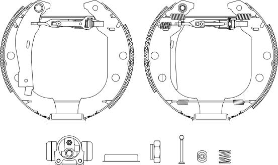 HELLA 8DB 355 004-551 - Bremžu loku komplekts ps1.lv