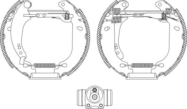 HELLA 8DB 355 004-511 - Bremžu loku komplekts ps1.lv