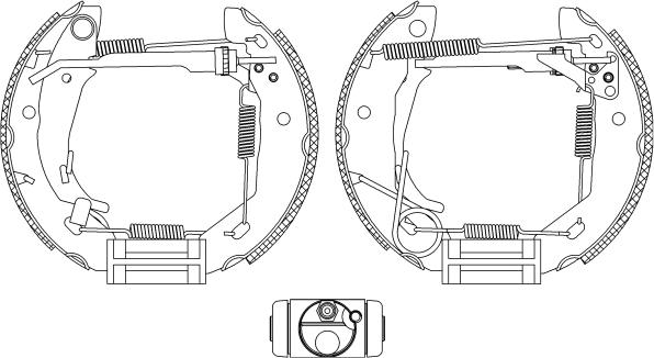 HELLA 8DB 355 004-521 - Bremžu loku komplekts ps1.lv