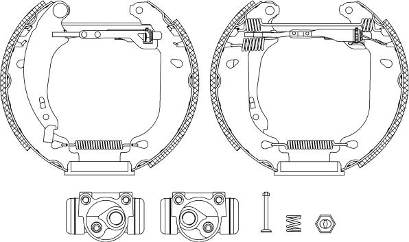 HELLA 8DB 355 004-641 - Bremžu loku komplekts ps1.lv