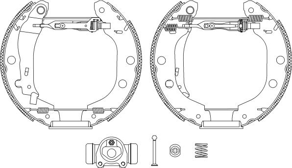 HELLA 8DB 355 004-671 - Bremžu loku komplekts ps1.lv