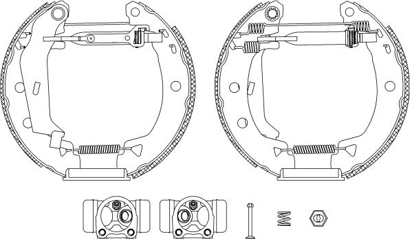 HELLA 8DB 355 004-011 - Bremžu loku komplekts ps1.lv