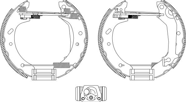 HELLA 8DB 355 004-081 - Bremžu loku komplekts ps1.lv