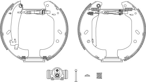 HELLA 8DB 355 004-161 - Bremžu loku komplekts ps1.lv