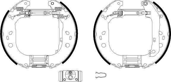 HELLA 8DB 355 004-861 - Bremžu loku komplekts ps1.lv