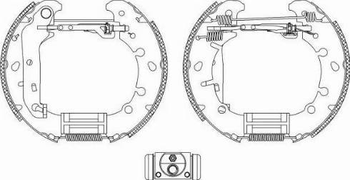 HELLA 8DB 355 004-831 - Bremžu loku komplekts ps1.lv