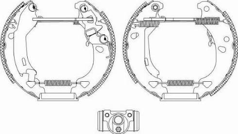 HELLA 8DB 355 004-341 - Bremžu loku komplekts ps1.lv