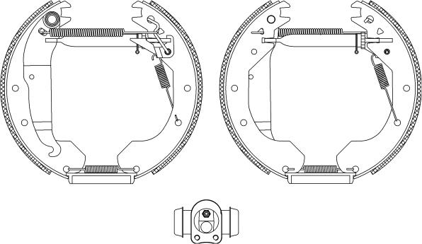 HELLA 8DB 355 004-301 - Bremžu loku komplekts ps1.lv