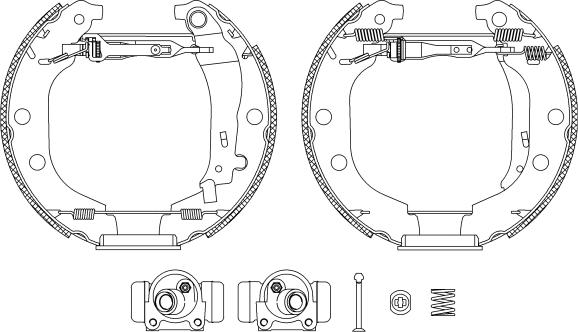 HELLA 8DB 355 004-371 - Bremžu loku komplekts ps1.lv