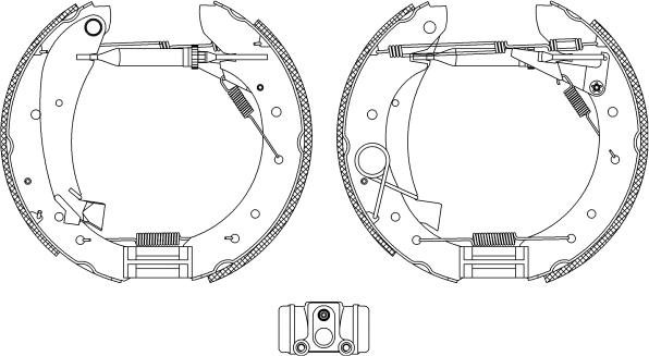 HELLA 8DB 355 004-241 - Bremžu loku komplekts ps1.lv