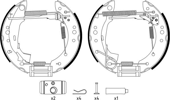 HELLA 8DB 355 004-741 - Bremžu loku komplekts ps1.lv