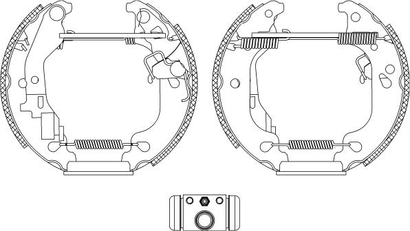 HELLA 8DB 355 004-751 - Bremžu loku komplekts ps1.lv