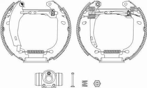 HELLA 8DB 355 004-711 - Bremžu loku komplekts ps1.lv