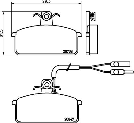 HELLA 8DB 355 005-981 - Bremžu uzliku kompl., Disku bremzes ps1.lv