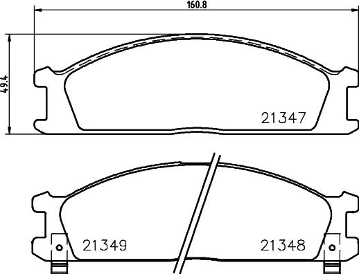 HELLA 8DB 355 045-161 - Bremžu uzliku kompl., Disku bremzes ps1.lv