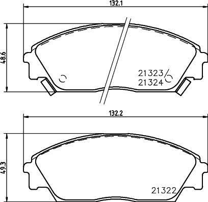 HELLA 8DB 355 005-661 - Bremžu uzliku kompl., Disku bremzes ps1.lv