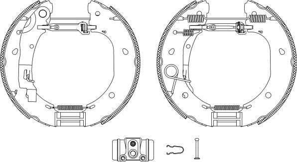 HELLA 8DB 355 005-091 - Bremžu loku komplekts ps1.lv