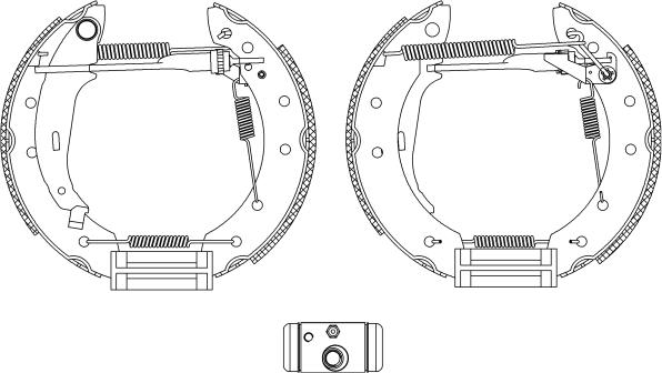 HELLA 8DB 355 005-041 - Bremžu loku komplekts ps1.lv