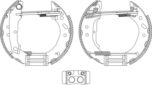 HELLA 8DB 355 005-011 - Bremžu loku komplekts ps1.lv