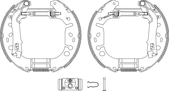 HELLA 8DB 355 005-191 - Bremžu loku komplekts ps1.lv