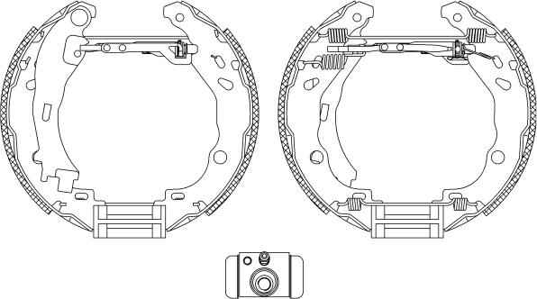 HELLA 8DB 355 005-111 - Bremžu loku komplekts ps1.lv