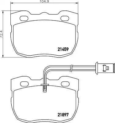 HELLA 8DB 355 005-841 - Bremžu uzliku kompl., Disku bremzes ps1.lv