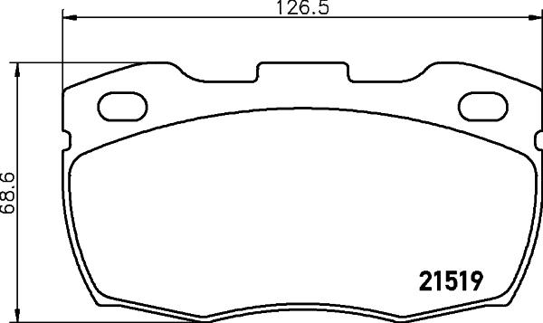 HELLA 8DB 355 005-861 - Bremžu uzliku kompl., Disku bremzes ps1.lv