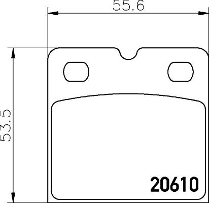 HELLA 8DB 355 005-301 - Bremžu uzliku kompl., Disku stāvbremze ps1.lv