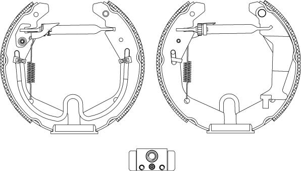 HELLA 8DB 355 005-271 - Bremžu loku komplekts ps1.lv