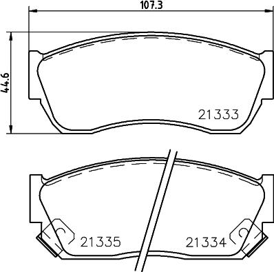 HELLA 8DB 355 005-711 - Bremžu uzliku kompl., Disku bremzes ps1.lv