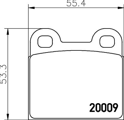 HELLA 8DB 355 006-991 - Bremžu uzliku kompl., Disku bremzes ps1.lv