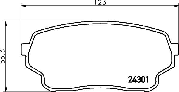 HELLA 8DB 355 006-941 - Bremžu uzliku kompl., Disku bremzes ps1.lv