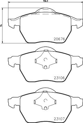 HELLA 8DB 355 006-921 - Bremžu uzliku kompl., Disku bremzes ps1.lv