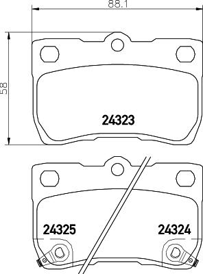 HELLA 8DB 355 006-971 - Bremžu uzliku kompl., Disku bremzes ps1.lv