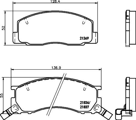 HELLA PAGID 355030401 - Bremžu uzliku kompl., Disku bremzes ps1.lv